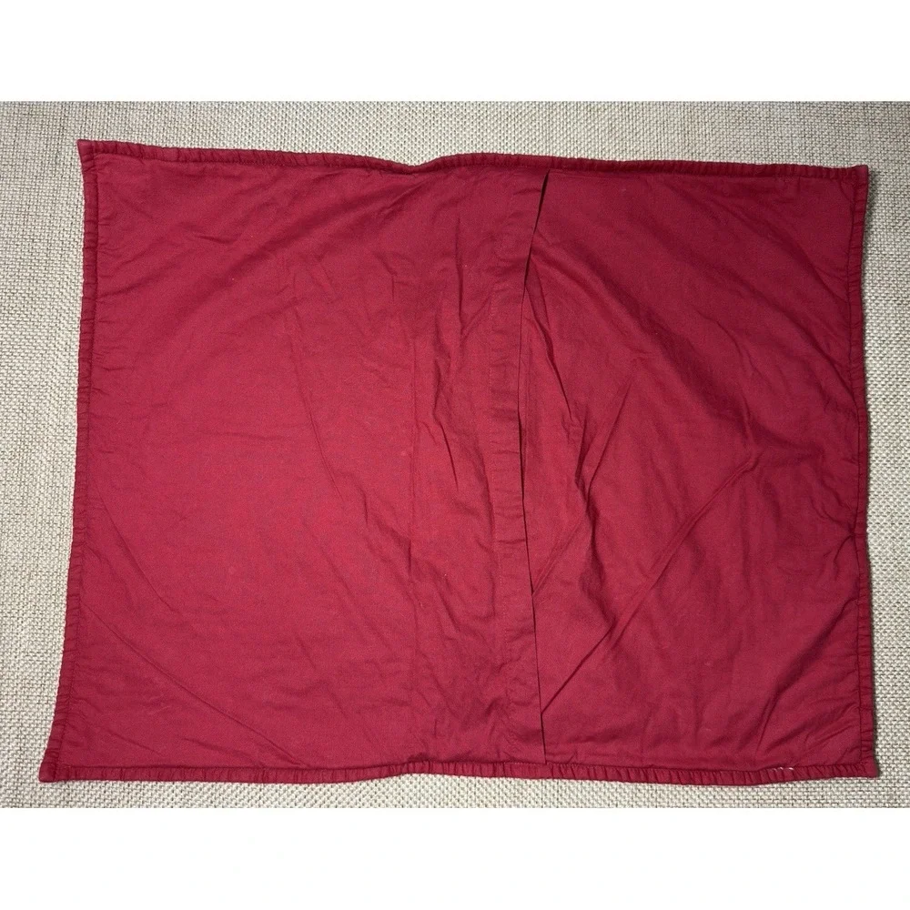 Pottery Barn Georgia Shams Set Red Quilted‎ Paisley Floral Standard